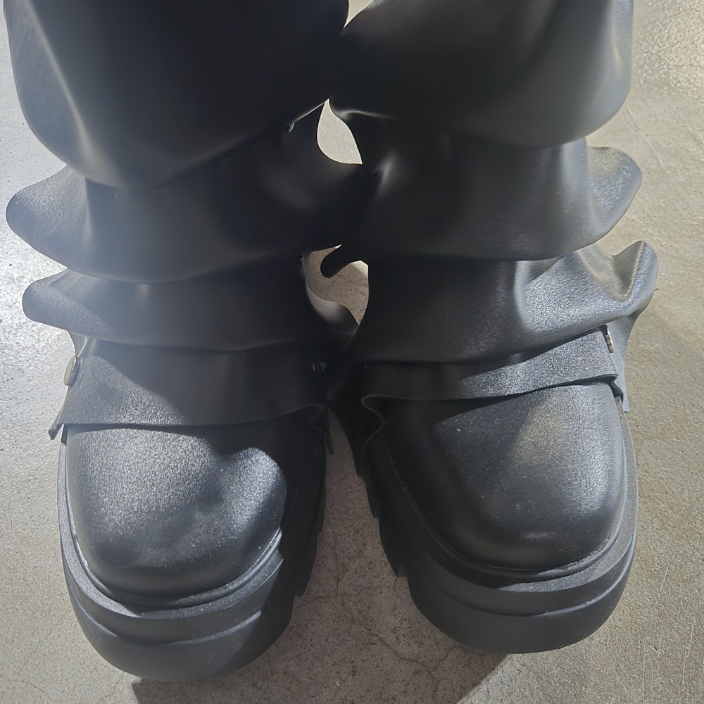 AKIRA Black Combat & Moto Boots